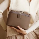 Genuine Leather Multi-compartment Cosmetic Bag Extra Large Toiletry Bag Cowhide Organizer Premium Travel Portable Soft Bag