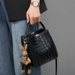 Bag Women's Bucket Bag 2025 New Genuine Leather Large Capacity Woven Bag Crossbody Handbag