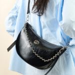 Special Offer New Genuine Leather Bag Versatile Sweet Top Layer Crackle Cowhide Shoulder Minimalist Dumpling Bag