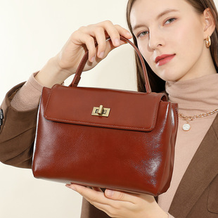 Product Image for 11923 Genuine Leather Crossbody 2025 Spring Summer New Premium Texture Shoulder Bag Fashion Versatile Commuter Handbag - Image 1