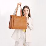 Export Best Seller Top Layer Cowhide Fashion Big Bag Handheld Crossbody Genuine Leather Large Capacity Shopping Bag
