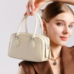 Genuine Leather Premium Handheld Boston Bag 2025 Spring Summer Mini Crossbody Shoulder Pillow Bag Underarm