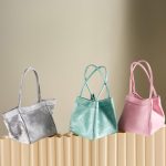 Special Offer Bucket Bag New Chinese Style Pouch Niche Satin Cowhide Square Bag Shoulder Crossbody Wing Bag