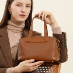 Cross-border Genuine Leather Handbag Retro Elegant Boston Bag Vegetable Tanned Cowhide Shoulder Crossbody