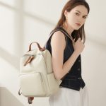 New Top Layer Cowhide Large Capacity Laptop Backpack Casual School Bag Travel Bag Commuter Women's Bag