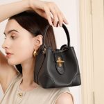 2025 New Viral Crossbody Genuine Leather Bag Light Luxury Niche Premium Capsule Bucket Bag