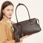 Retro Trendy Shoulder Underarm Niche Genuine Leather Bag 2025 New Vegetable Tanned Cowhide Handheld Pillow Bag