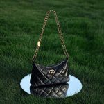 Genuine Leather Lambskin High Version Women's Bag Diamond Quilted Chain Bag Shoulder Crossbody Underarm Hobo