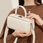 Premium Cowhide Handbag Small Square Bag 2025 Spring Summer Fashion Minimalist Shoulder Crossbody Doctor Box Bag