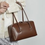 Genuine Leather Boston Bag Bowling Bag Handheld Shoulder Pillow Bag 2025 New Square Bag Underarm Bag