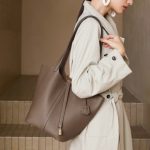 Extra Large Basket Bag TC Top Layer Cowhide Minimalist Large Capacity Handheld Bucket Bag Classy Mom Bag Shoulder