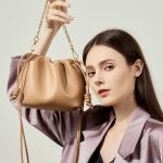 2025 Korean Style New Genuine Leather Cloud Bag Cowhide Chain Bag Fortune Bag Small Bucket Versatile Cowhide
