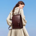 2025 New Genuine Leather Backpack Women's British Preppy School Bag Retro Laptop Bag Minimalist Cowhide Backpack