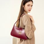 New Genuine Leather Niche Bridal Wedding Bag Youthful Red Premium Texture Underarm Bag Daily Shoulder Bag