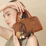 Genuine Leather Boston Bag Women's 2025 New Commuter Versatile Bowling Bag Crossbody Shoulder Niche Bag