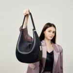 2025 Autumn Winter New Niche Design Cowhide Underarm Shoulder Bag Handheld Genuine Leather Crescent Bucket Bag