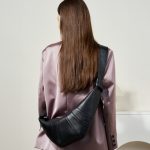 French Niche Top Layer Lambskin Croissant Bag Slouchy Horn Bag Genuine Leather Shoulder Crossbody Dumpling Bag