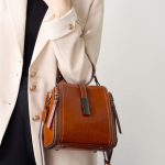 2025 Summer New Fashion Genuine Leather Bucket Bag Niche Top Layer Cowhide Retro Shoulder Crossbody Basket Bag